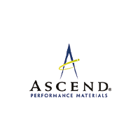 Logo von Ascend Performance Materials mit stilisiertem Buchstaben A und gelbem Bogen.