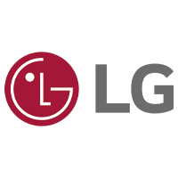 LG-Logo in Rot und Grau, symbolisiert Technologie und Innovation für Elektronik und Haushaltsgeräte.
